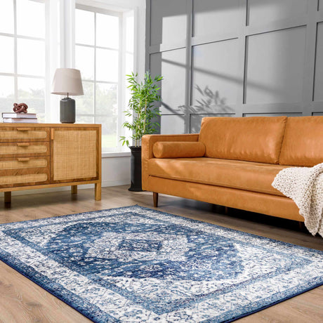 Billy Blue Medallion Rug - Ornate Home