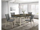 Biloxi Greyish / White 5-piece Dining Room Set - Ornate Home