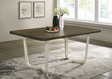 Biloxi Greyish / White Dining Room Table - Ornate Home