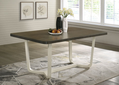 Biloxi Greyish / White Dining Room Table - Ornate Home