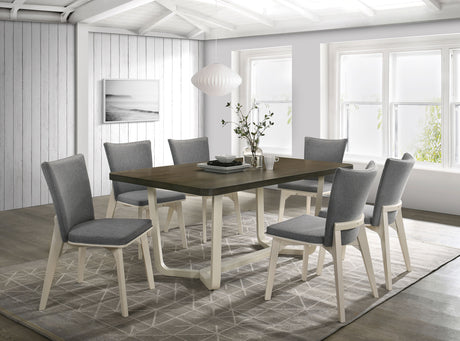 Biloxi Greyish / White Dining Room Table - Ornate Home