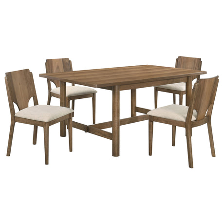 Biltmore Walnut Rectangular 5-piece Dining Room Set - Ornate Home