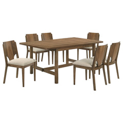 Biltmore Walnut Rectangular 7-piece Dining Room Set - Ornate Home