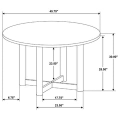 Biltmore Walnut Round Dining Room Table - Ornate Home