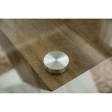 Bima Tempered Glass Top Rectangular Dining Table - Ornate Home