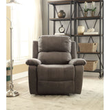Bina Charcoal Polished Microfiber Recliner (Motion) - Ornate Home