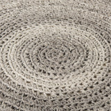 Bina Dark Gray 4 Legged Wool Stool - Ornate Home