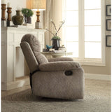 Bina Gray Polished Microfiber Recliner (Motion) - Ornate Home
