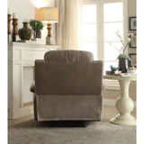 Bina Gray Polished Microfiber Recliner (Motion) - Ornate Home