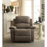 Bina Gray Polished Microfiber Recliner (Motion) - Ornate Home