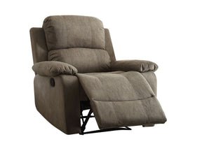 Bina Gray Polished Microfiber Recliner (Motion) - Ornate Home