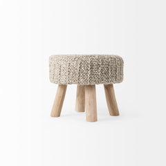 Bina Taupe 4 Legged Wool Stool - Ornate Home