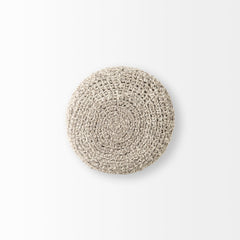 Bina Taupe 4 Legged Wool Stool - Ornate Home