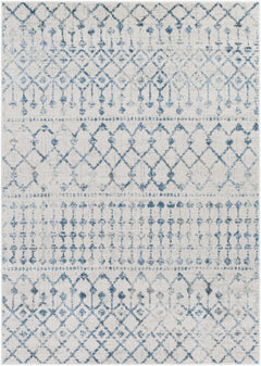 Binabalian Blue&White Tribal Area Carpet - Clearance - Ornate Home