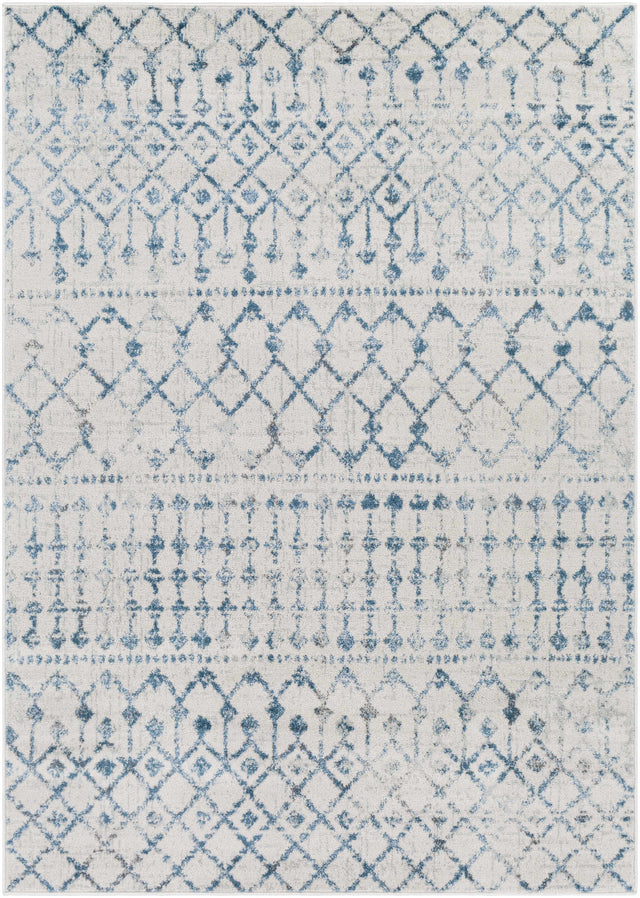 Binabalian Blue&White Tribal Area Carpet - Clearance - Ornate Home