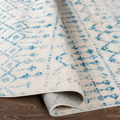 Binabalian Blue&White Tribal Area Carpet - Clearance - Ornate Home