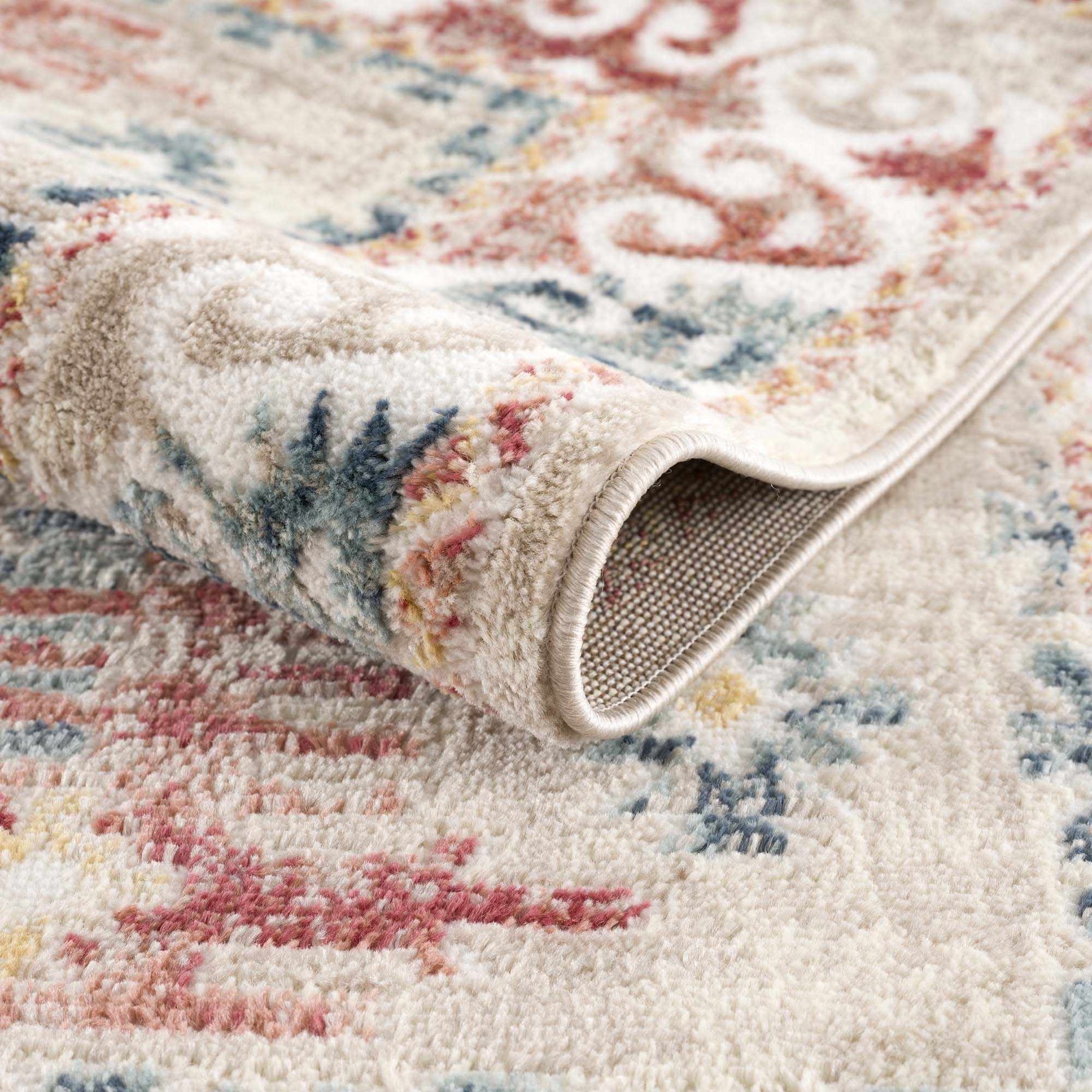 Bindi Blue & Rose Area Rug - Clearance - Ornate Home
