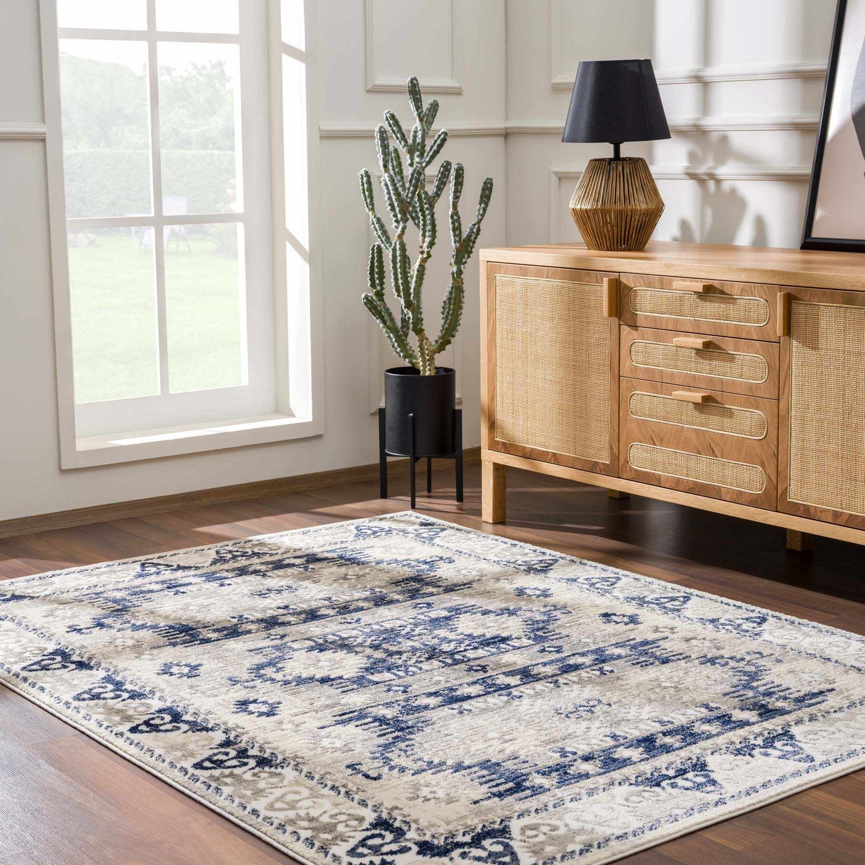 Bindi Navy Area Rug - Clearance - Ornate Home