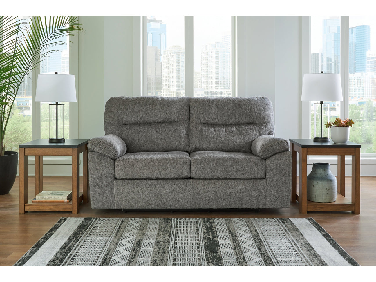 Bindura Mineral Glider Loveseat - Ornate Home