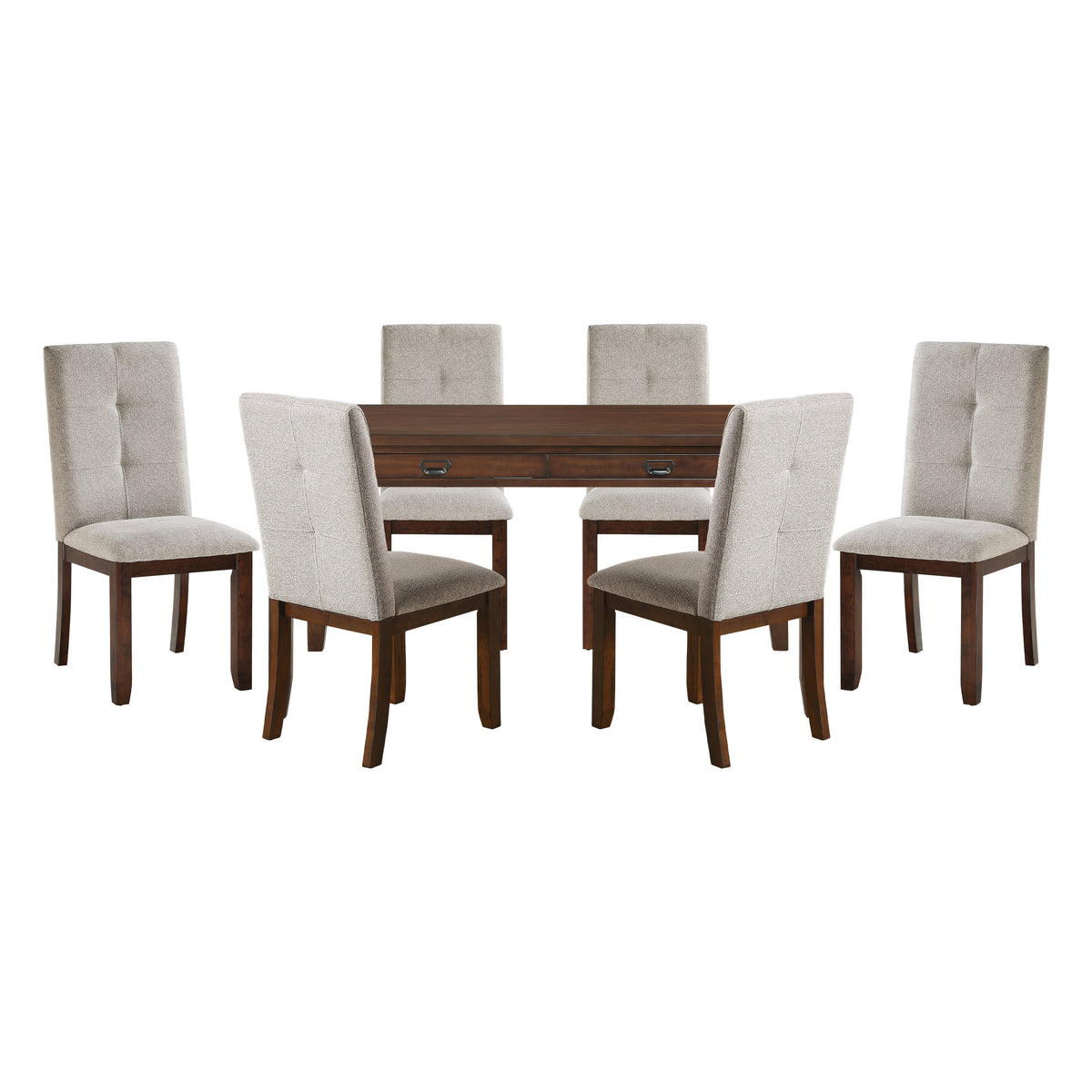 Binghampton Gray 7pc Dining Set - Ornate Home