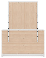 Binterglen White King Panel Bed & Dresser & Mirror & Nightstand (Online Special Price) - Ornate Home