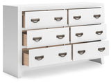 Binterglen White King Panel Bedroom Set with Dresser and 2 Nightstands (Online Special Price) - Ornate Home