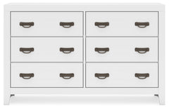 Binterglen White King Panel Bedroom Set with Dresser and 2 Nightstands - Ornate Home