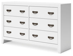 Binterglen White King Panel Bedroom Set with Dresser and 2 Nightstands - Ornate Home