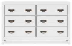 Binterglen White King Panel Bedroom Set with Dresser and Nightstand - Ornate Home
