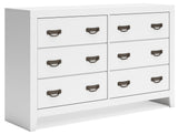 Binterglen White King Panel Bedroom Set with Dresser and Nightstand - Ornate Home