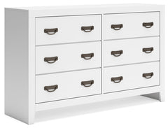 Binterglen White King Panel Bedroom Set with Dresser and Nightstand - Ornate Home