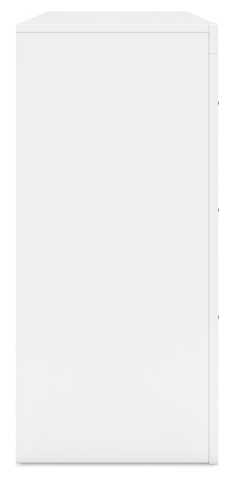 Binterglen White King Panel Bedroom Set with Dresser and Nightstand - Ornate Home