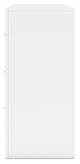 Binterglen White Queen Panel Bed & Dresser & 2 Nightstands - Ornate Home