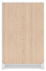 Binterglen White Twin Panel Bedroom Set with Dresser, Mirror, Chest and 2 Nightstands - Ornate Home