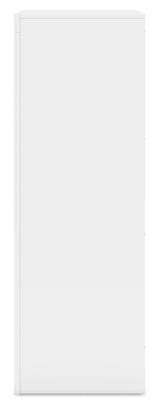 Binterglen White Twin Panel Bedroom Set with Dresser, Mirror, Chest and 2 Nightstands - Ornate Home