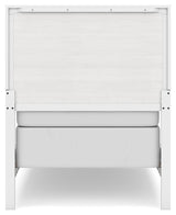 Binterglen White Twin Panel Bedroom Set with Dresser, Mirror, Chest and 2 Nightstands - Ornate Home