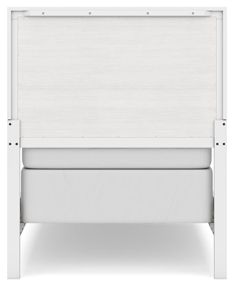 Binterglen White Twin Panel Bedroom Set with Dresser, Mirror, Chest and 2 Nightstands - Ornate Home