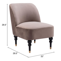 Bintulu Taupe Accent Chair - Ornate Home