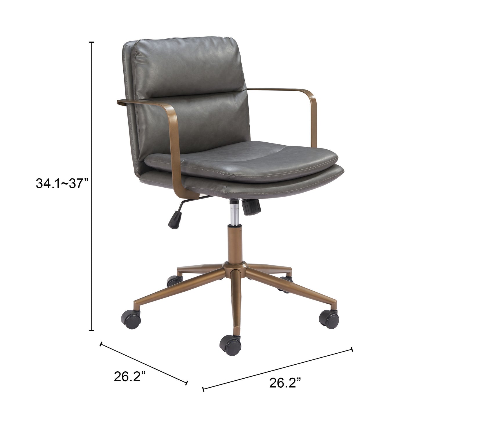 Birao Gray Office Chair - Ornate Home