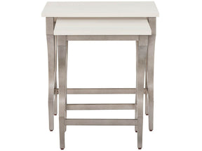 Birchaven Aged Pewter/White Nesting Tables - Ornate Home