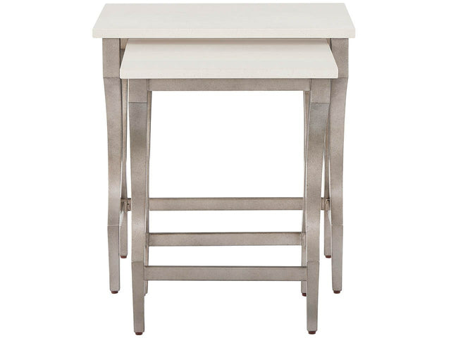 Birchaven Aged Pewter/White Nesting Tables - Ornate Home
