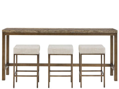 Birchaven Dark Gray/Smoked Gold/Yukon Sand Console w/ Stools - Ornate Home