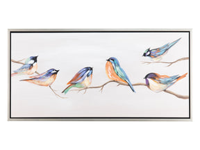 Birdie Birds Blue Canvas - Ornate Home