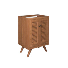 Birdie Natural 24" Teak Wood Bathroom Vanity Cabinet (Sink Basin Not Included) - Ornate Home