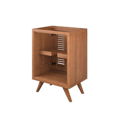 Birdie Natural 24" Teak Wood Bathroom Vanity Cabinet (Sink Basin Not Included) - Ornate Home