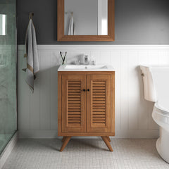 Birdie Natural/White 24" Bathroom Vanity - Ornate Home