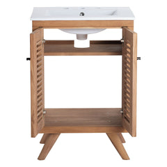 Birdie Natural/White 24" Bathroom Vanity - Ornate Home