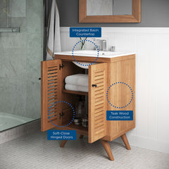 Birdie Natural/White 24" Bathroom Vanity - Ornate Home