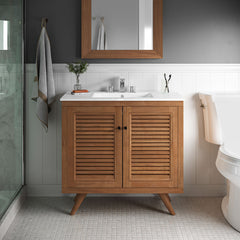 Birdie Natural/White 36" Bathroom Vanity - Ornate Home