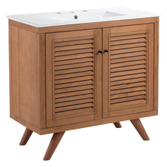 Birdie Natural/White 36" Bathroom Vanity - Ornate Home
